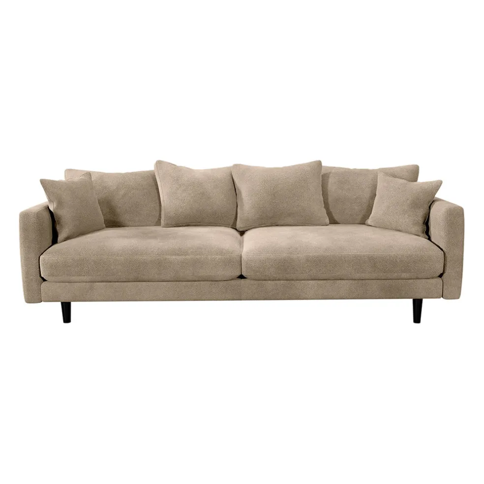 Canapé fixe 4 places Marius - Effet Velours - Seven Turtle