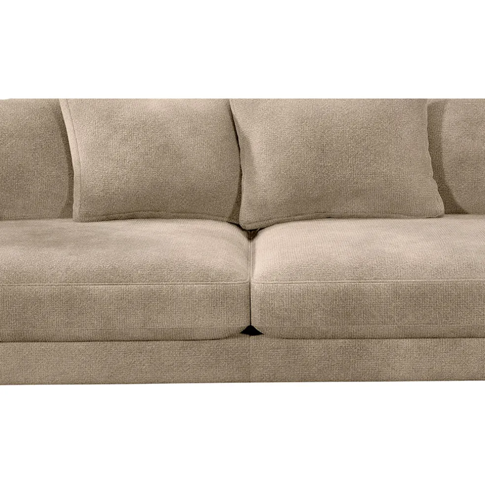 Canapé fixe 4 places Marius - Effet Velours - Seven Turtle