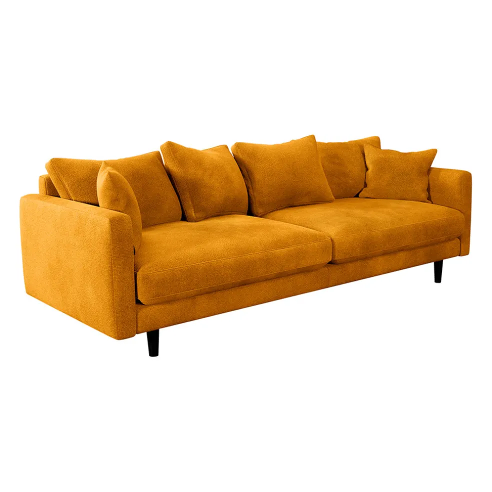 Canapé fixe 4 places Marius - Effet Velours - Seven Turtle