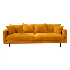 Canapé fixe 4 places Marius - Effet Velours - Seven Turtle