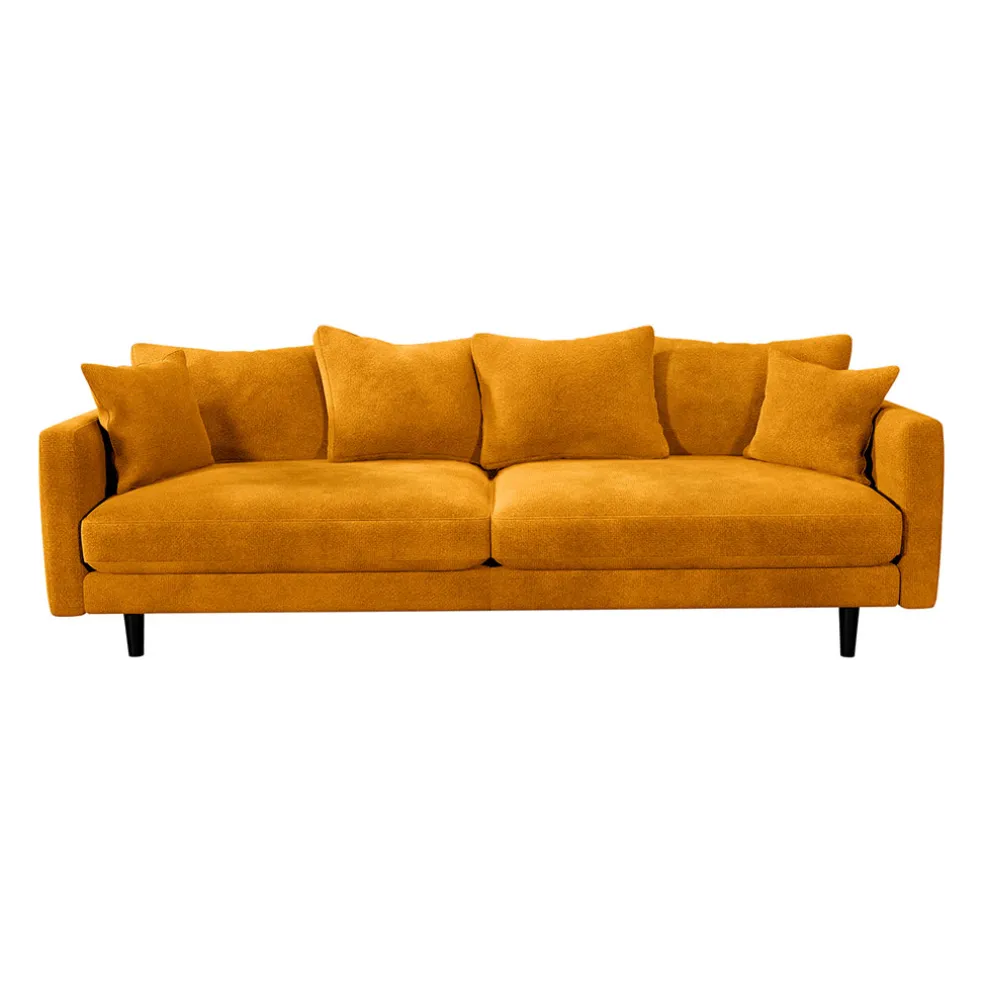 Canapé fixe 4 places Marius - Effet Velours - Seven Turtle