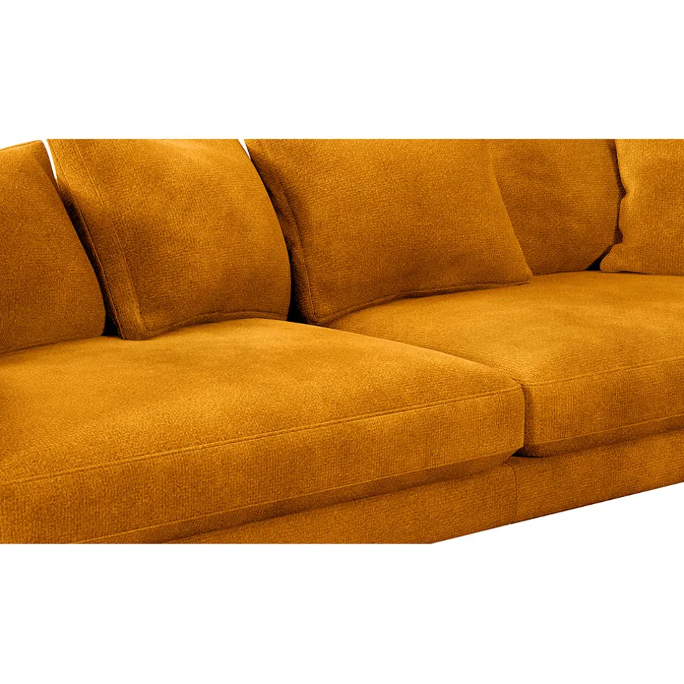 Canapé fixe 4 places Marius - Effet Velours - Seven Turtle