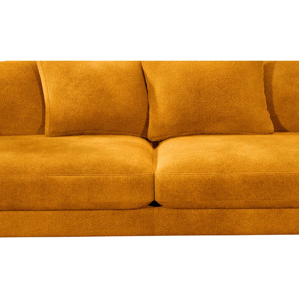 Canapé fixe 4 places Marius - Effet Velours - Seven Turtle