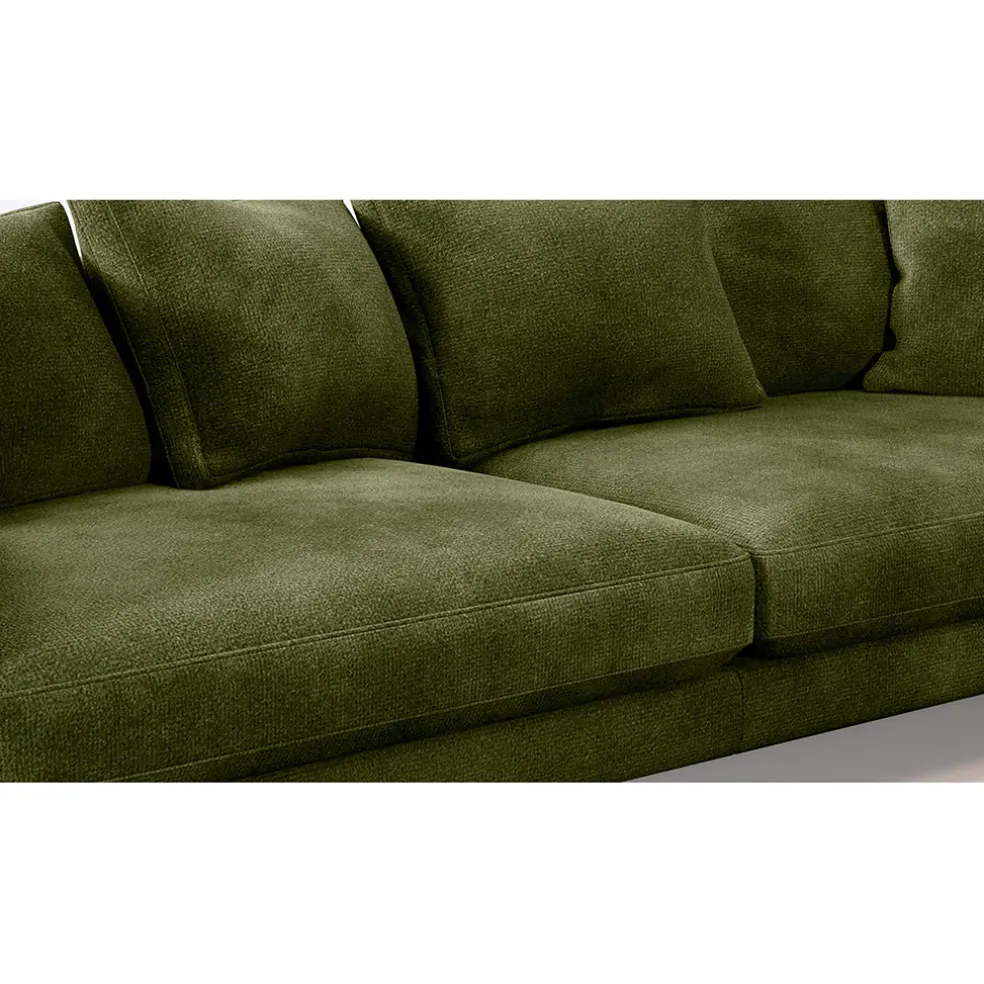 Canapé fixe 4 places Marius - Effet Velours - Seven Turtle