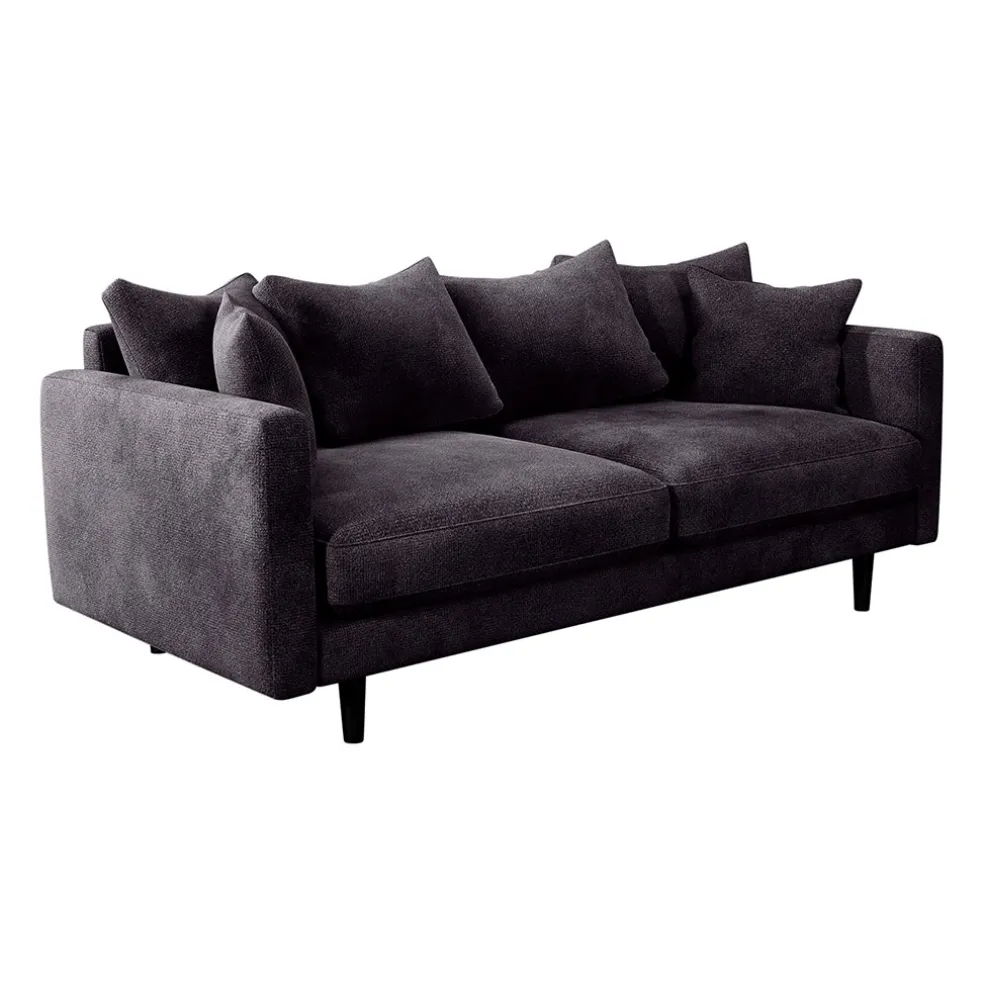 Canapé fixe 4 places Marius - Effet Velours - Seven Turtle