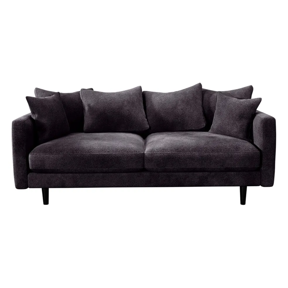 Canapé fixe 4 places Marius - Effet Velours - Seven Turtle