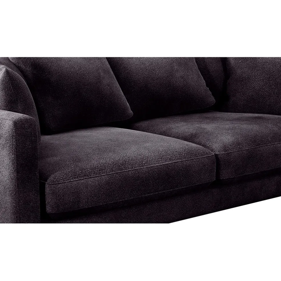 Canapé fixe 4 places Marius - Effet Velours - Seven Turtle