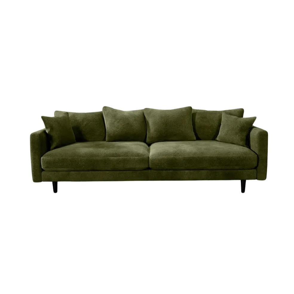 Canapé fixe 4 places Marius - Effet Velours - Seven Turtle