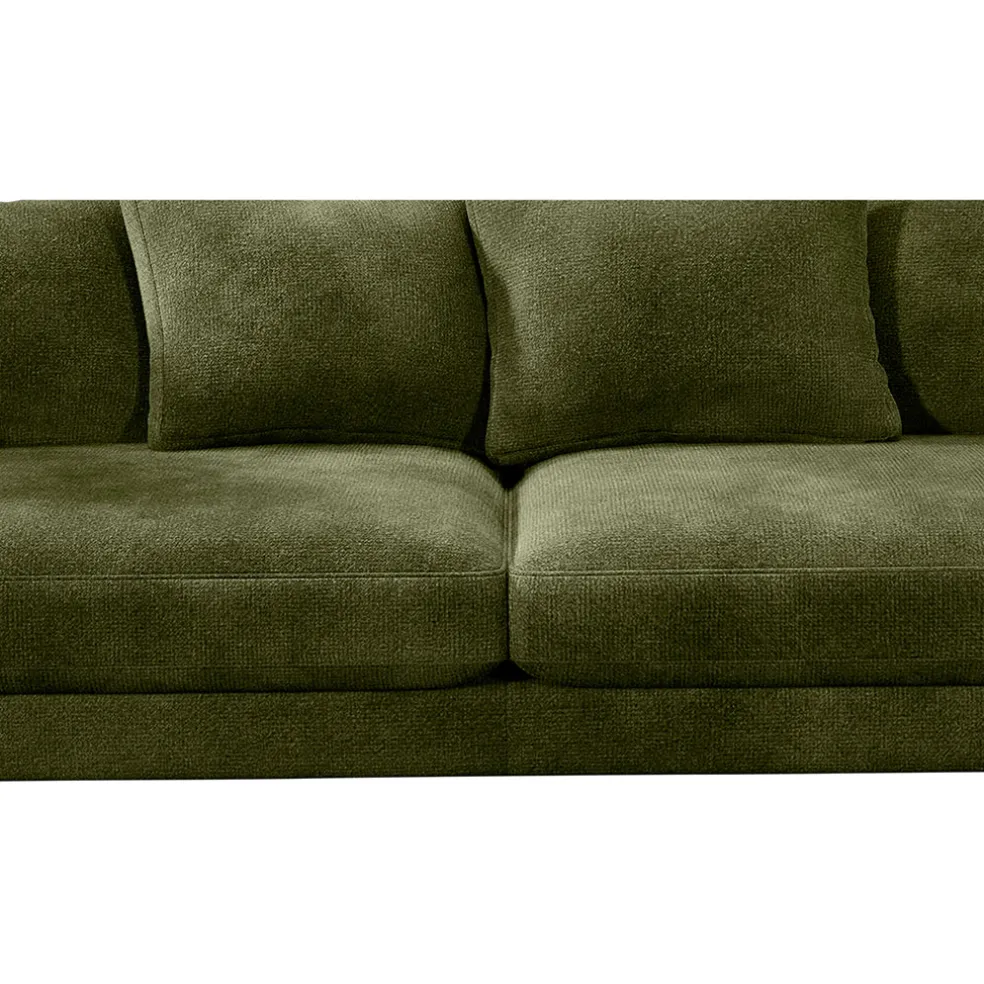 Canapé fixe 4 places Marius - Effet Velours - Seven Turtle