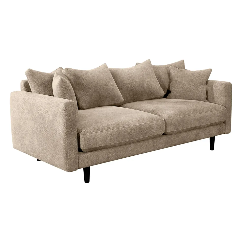 Canapé fixe 4 places Marius - Effet Velours - Seven Turtle