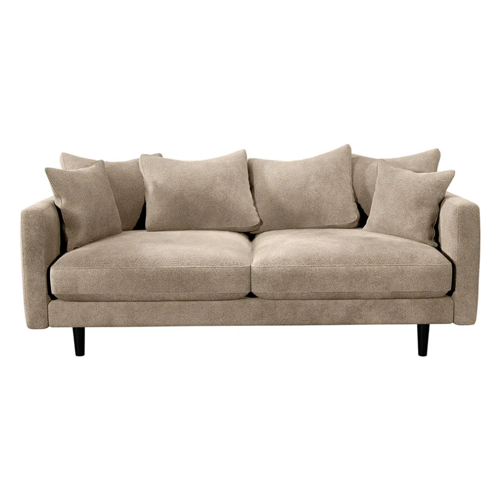 Canapé fixe 4 places Marius - Effet Velours - Seven Turtle