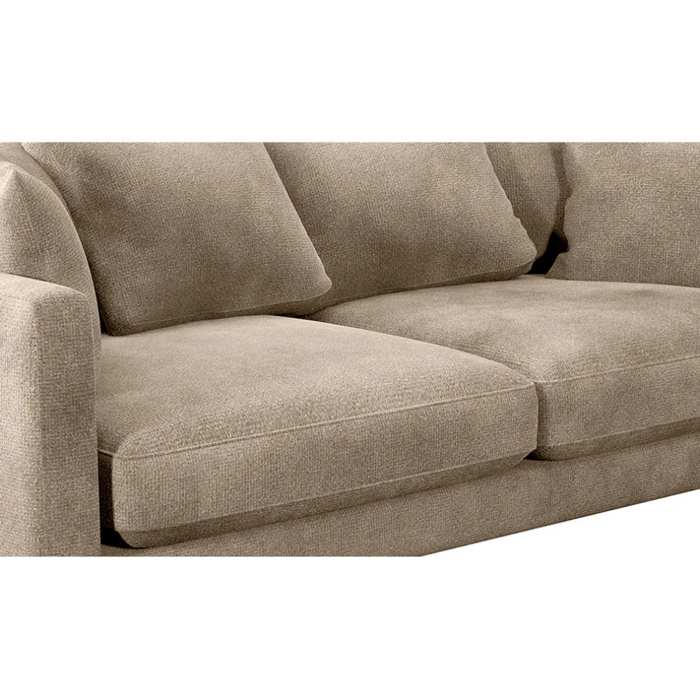 Canapé fixe 4 places Marius - Effet Velours - Seven Turtle