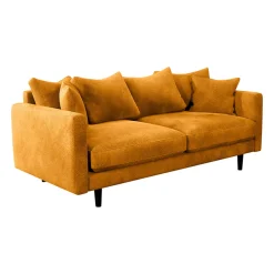 Canapé fixe 4 places Marius - Effet Velours - Seven Turtle