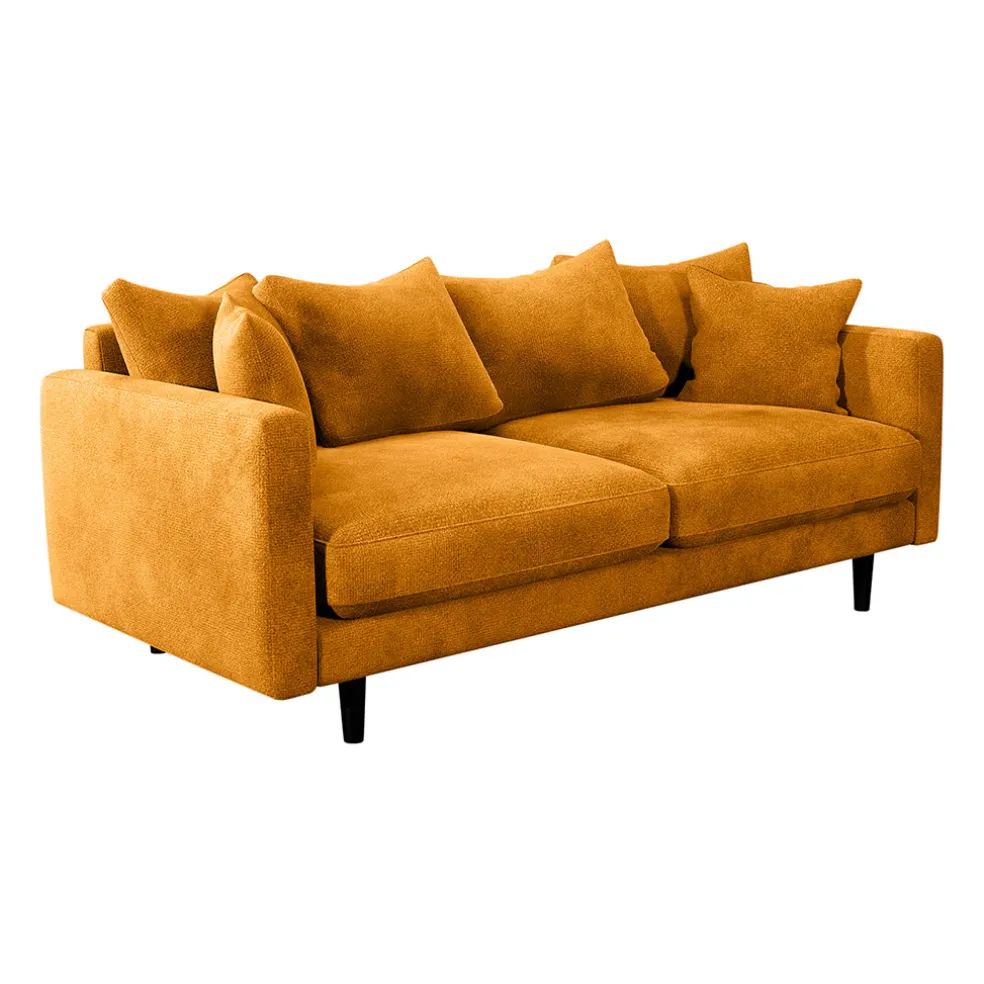 Canapé fixe 4 places Marius - Effet Velours - Seven Turtle