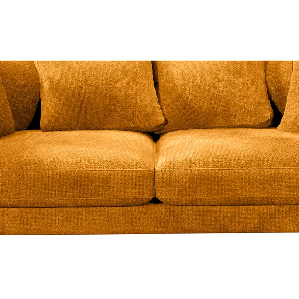 Canapé fixe 4 places Marius - Effet Velours - Seven Turtle