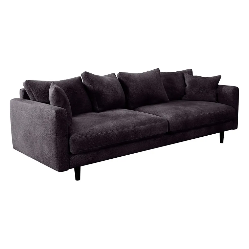 Canapé fixe 4 places Marius - Effet Velours - Seven Turtle