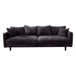 Canapé fixe 4 places Marius - Effet Velours - Seven Turtle