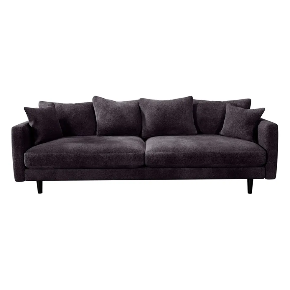 Canapé fixe 4 places Marius - Effet Velours - Seven Turtle