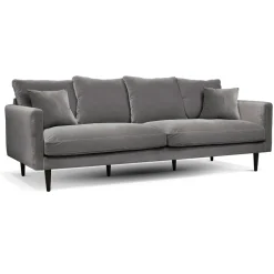 Canapé fixe 4 places Marius - Velours Vintage - Adore Gold