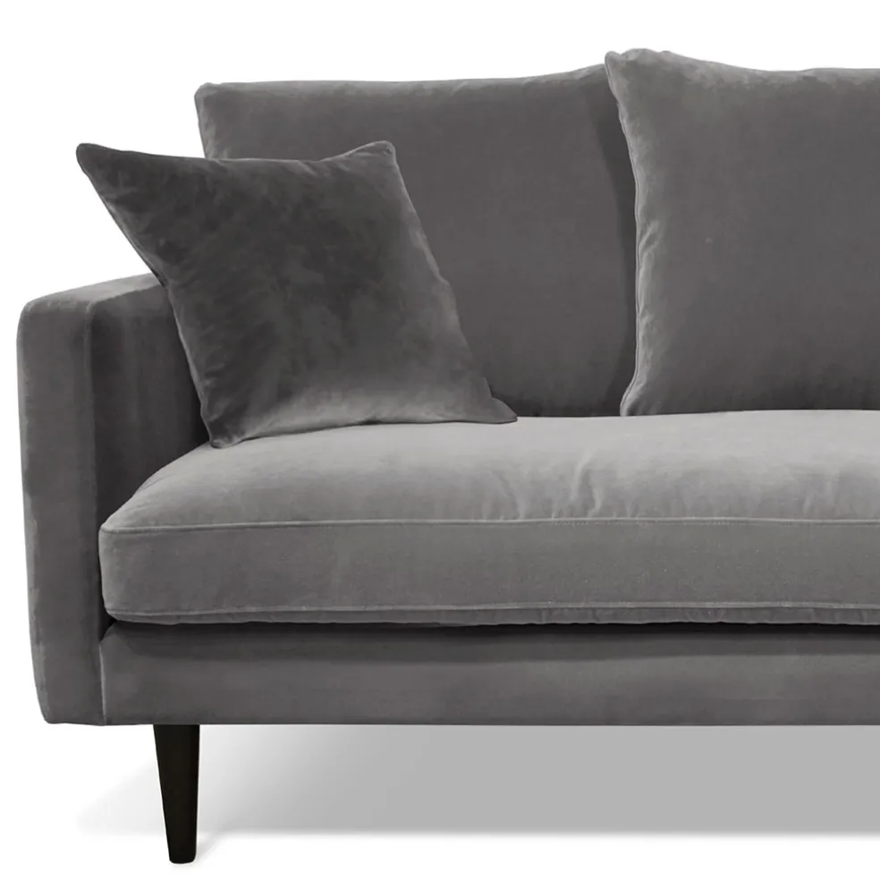 Canapé fixe 4 places Marius - Velours Vintage - Adore Gold