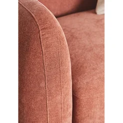 Canapé modulable 3 places terracotta avec pouf - Andrea