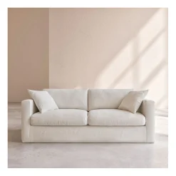 Canape 3 places déhoussable en tissu ivoire - Graff