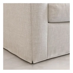 Canape 3 places déhoussable en tissu ivoire - Graff