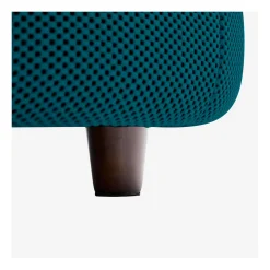 Canape 3 places en tissu 3d bleu canard - Oxia