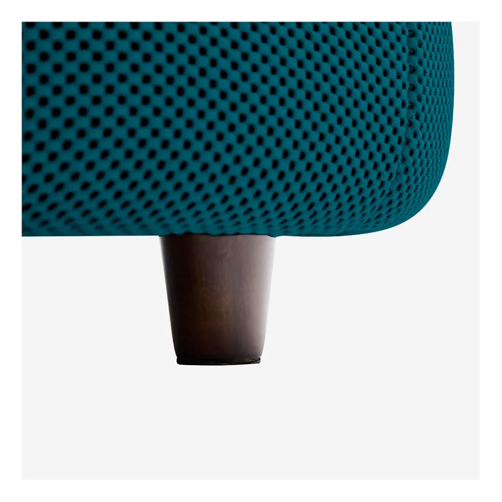 Canape 3 places en tissu 3d bleu canard - Oxia