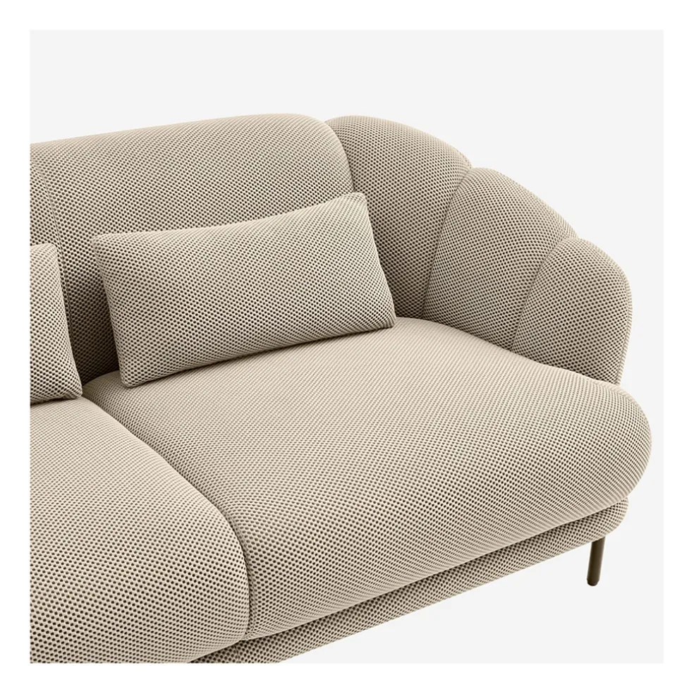 Canape 3 places en tissu 3d sable - Paraty