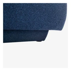Canape angle droit 4 places en tissu texturé bleu marine - Austin