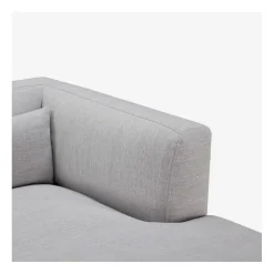 Canape angle droit fixe en tissu perlé gris - Tessie