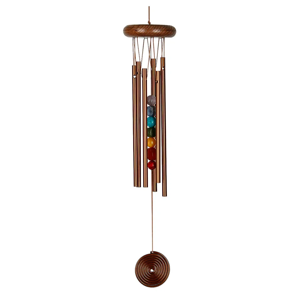 Carillon à vent 7 chakras argenté h44cm