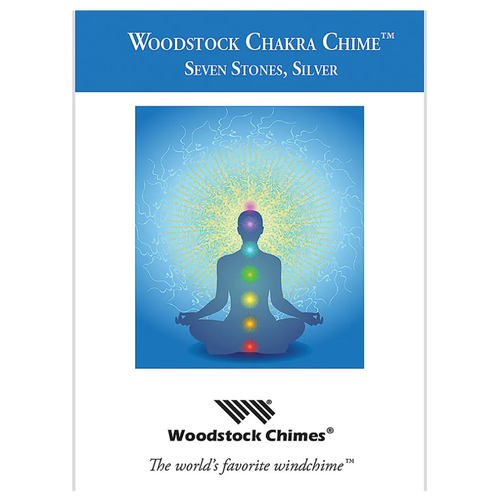 Carillon à vent 7 chakras argenté h44cm