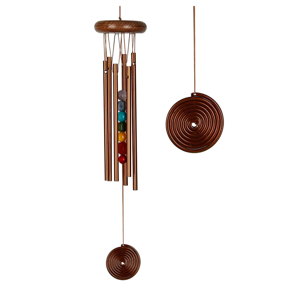 Carillon à vent 7 chakras argenté h44cm