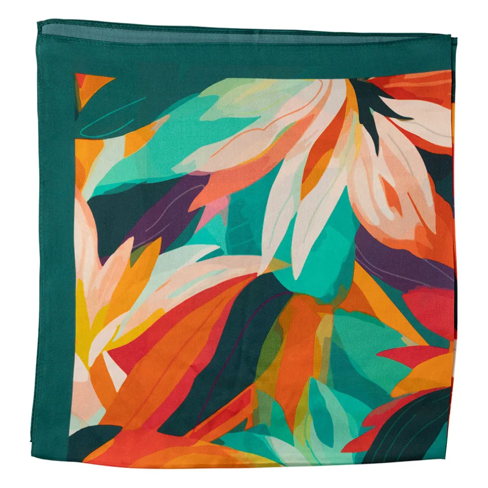 Carré de soie multicolore 66cm - Allegra