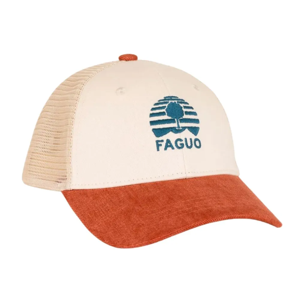 Casquette brique et écru taille unique