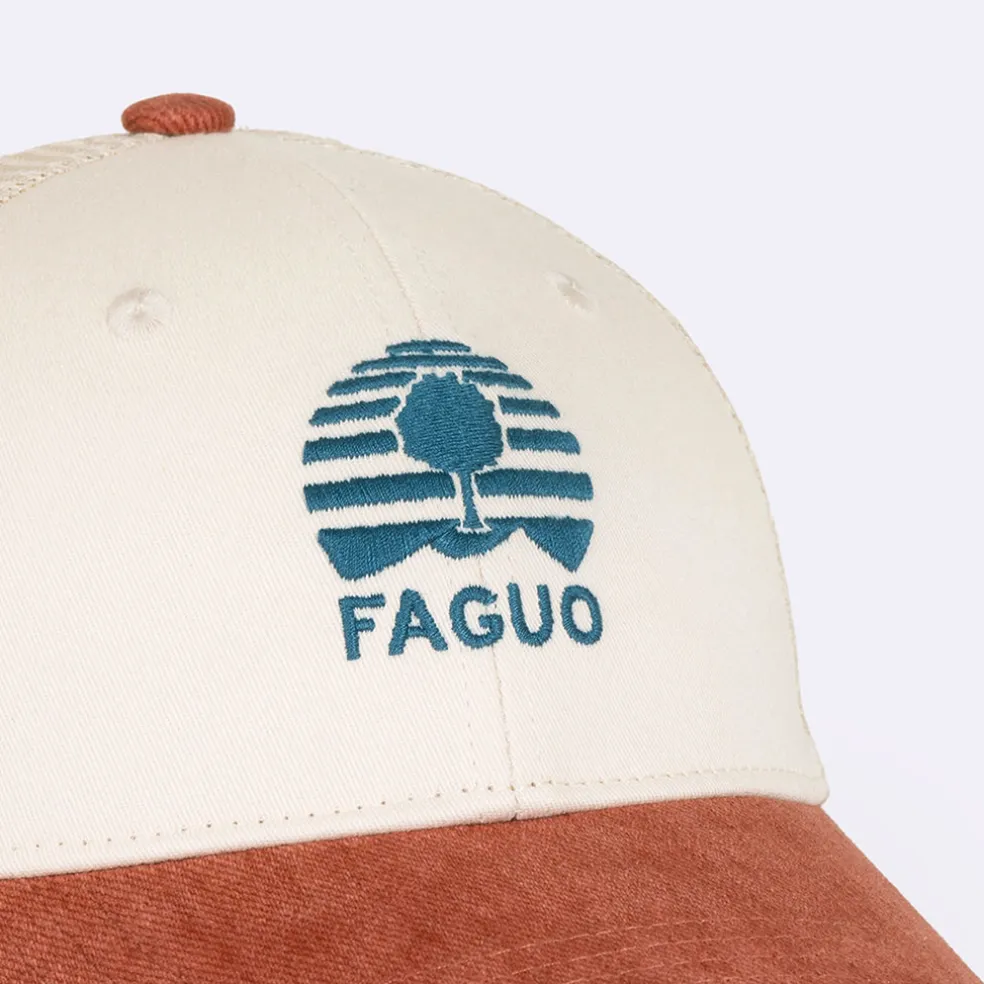 Casquette brique et écru taille unique