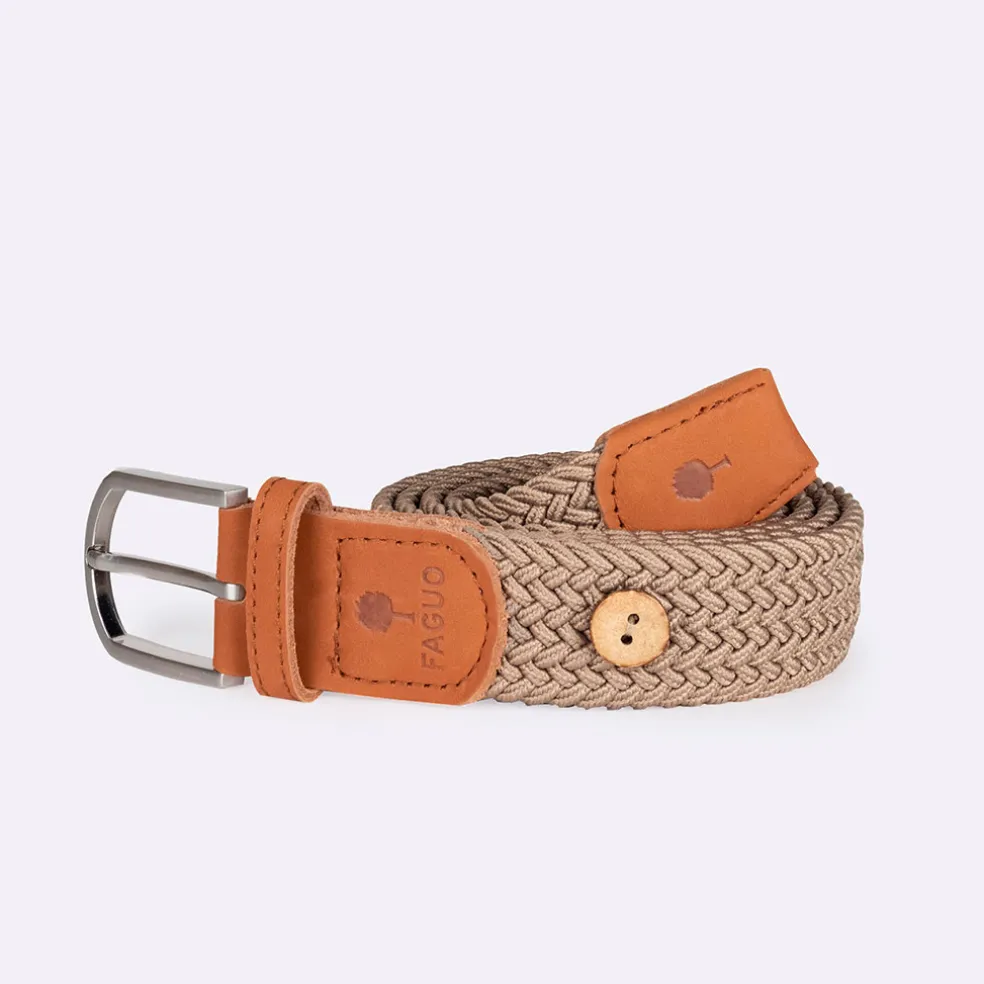 Ceinture tressée beige clair taille unique