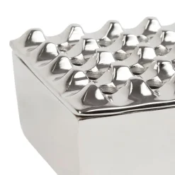 Cendrier en aluminium argenté d13cm - Riva