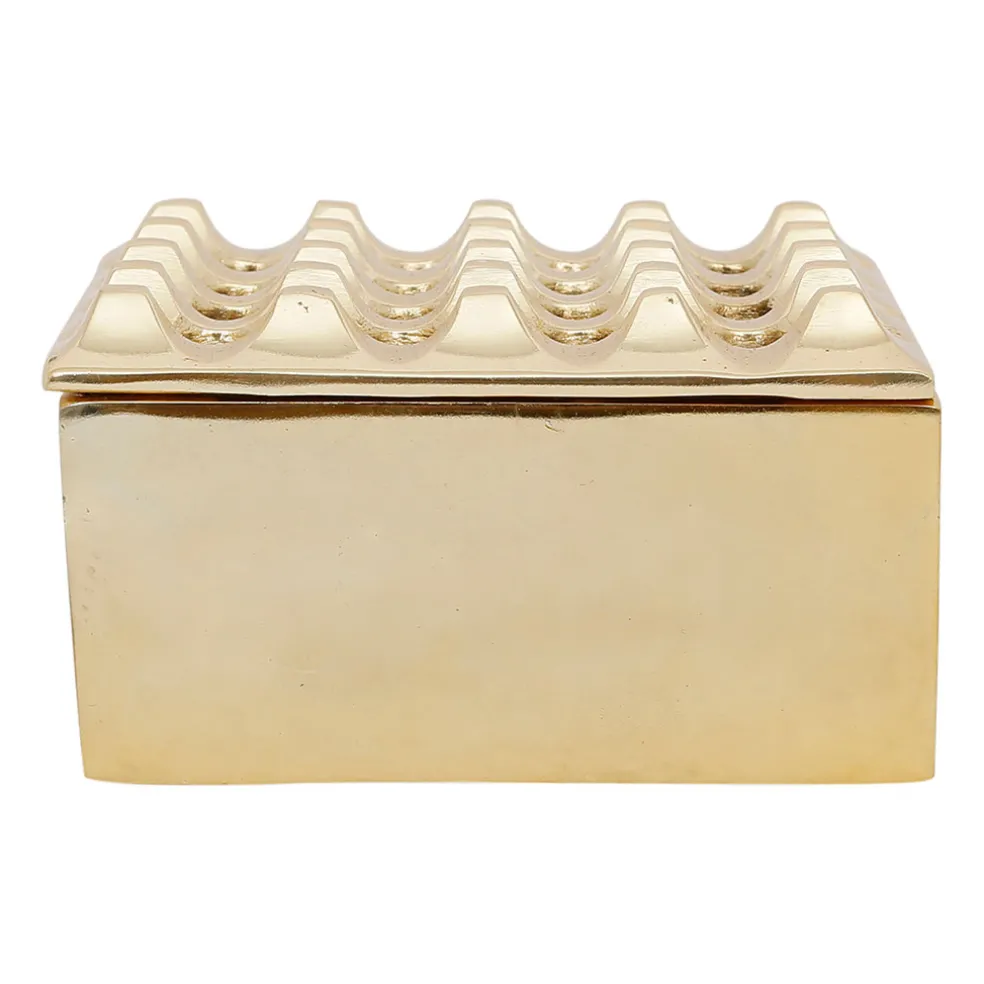 Cendrier en aluminium doré d13cm - Riva