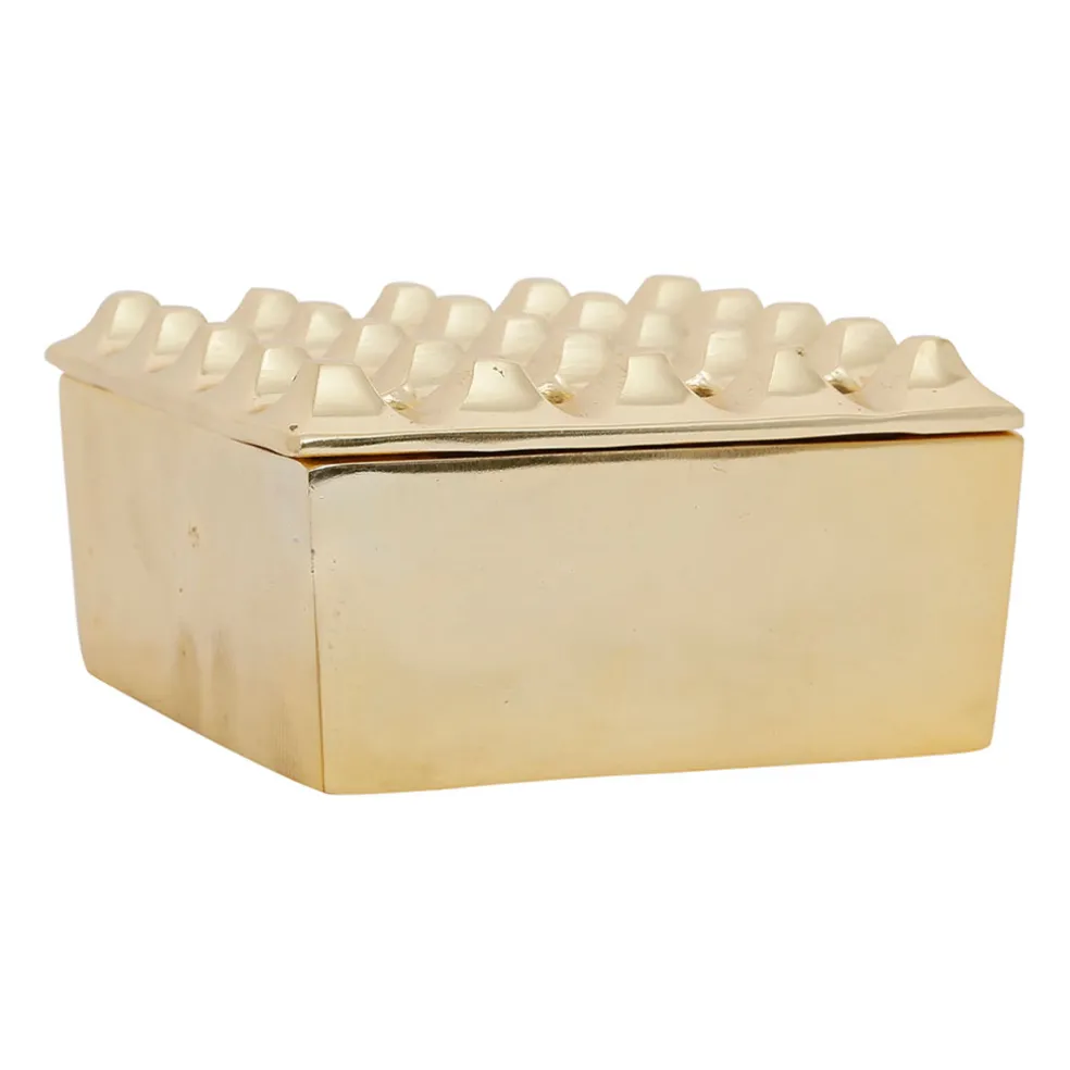 Cendrier en aluminium doré d13cm - Riva