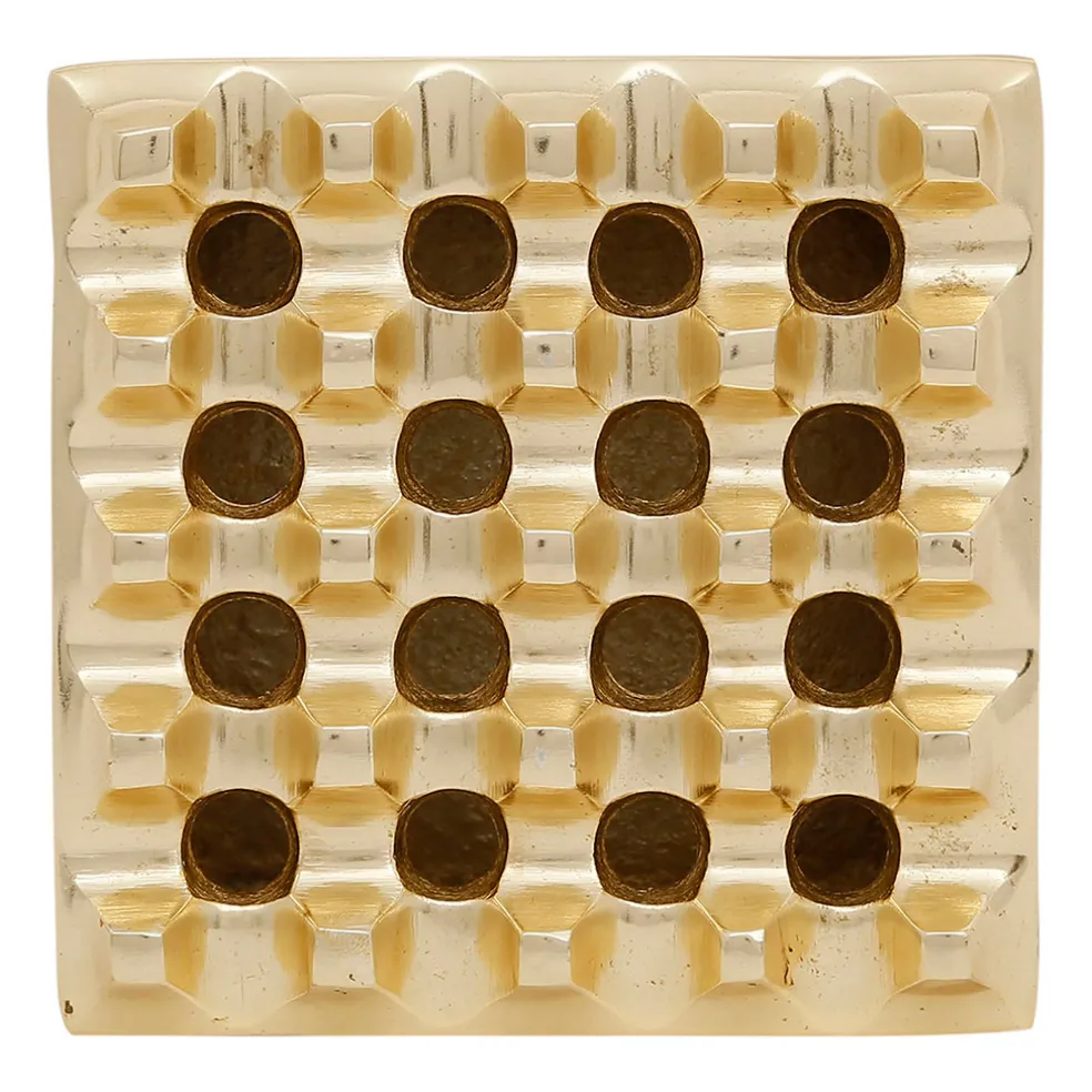 Cendrier en aluminium doré d13cm - Riva