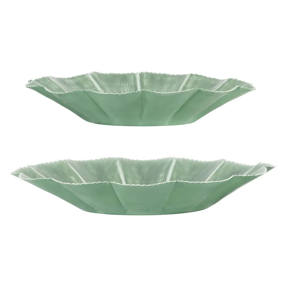 Centre de table (x2) sauge d40/d34cm - Floraly