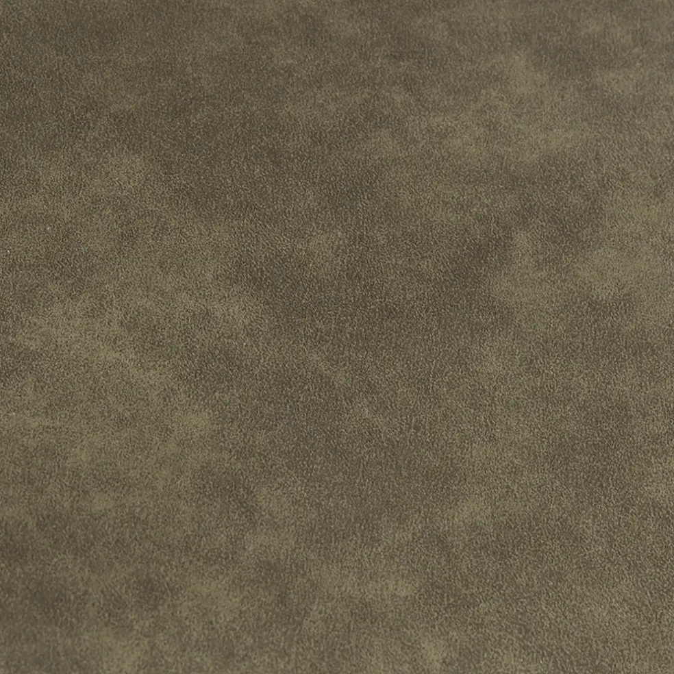 Chaise avec accoudoirs en tissu effet daim kaki - Aston