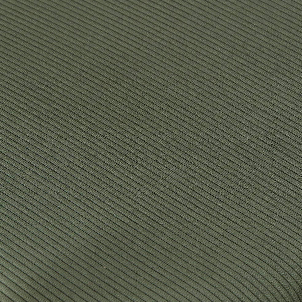 Chaise avec accoudoirs en velours côtelé vert sapin - Aston