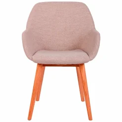 Chaise avec accoudoirs en tissu sable - Altea