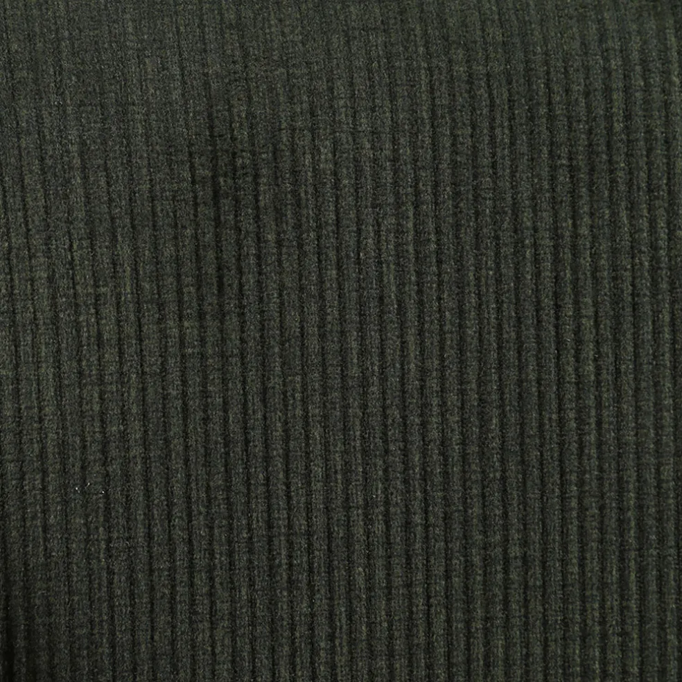 Chaise avec accoudoirs en velours côtelé vert foncé - Alma