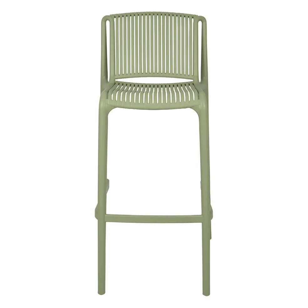 Chaise de bar d'extérieur kaki h100cm - Lumi