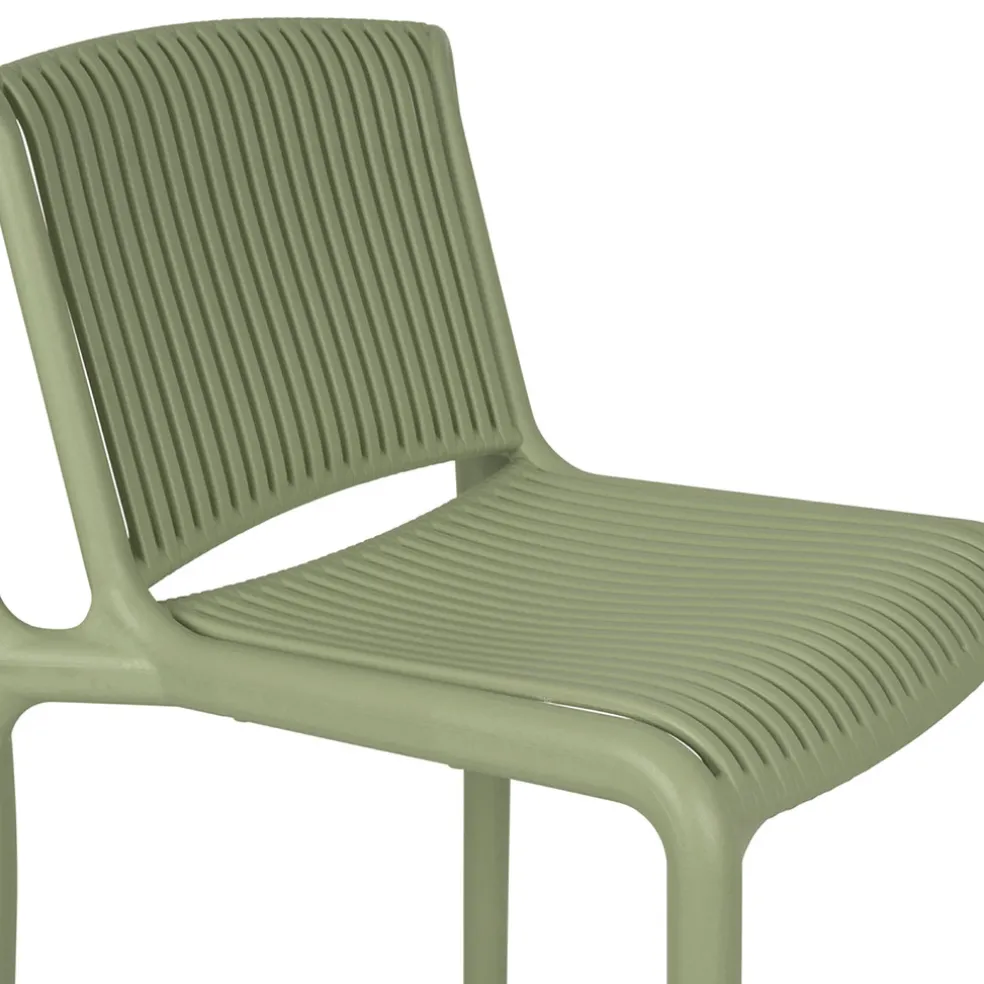 Chaise de bar d'extérieur kaki h100cm - Lumi